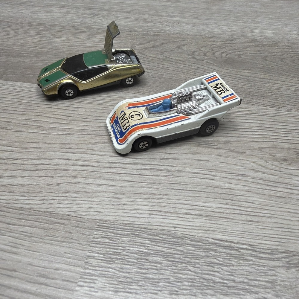 VTG 1974 Matchbox Lesney Superfast No. 56 Hi-Tailer & 1973 Superfast "Golden X